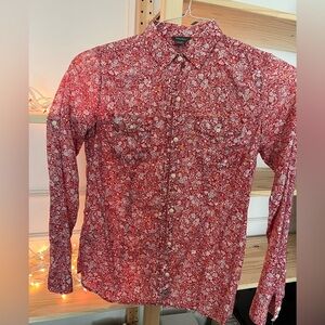 Eddie Bauer Red Floral Women’s Shirt